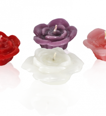 Velas en forma de rosas